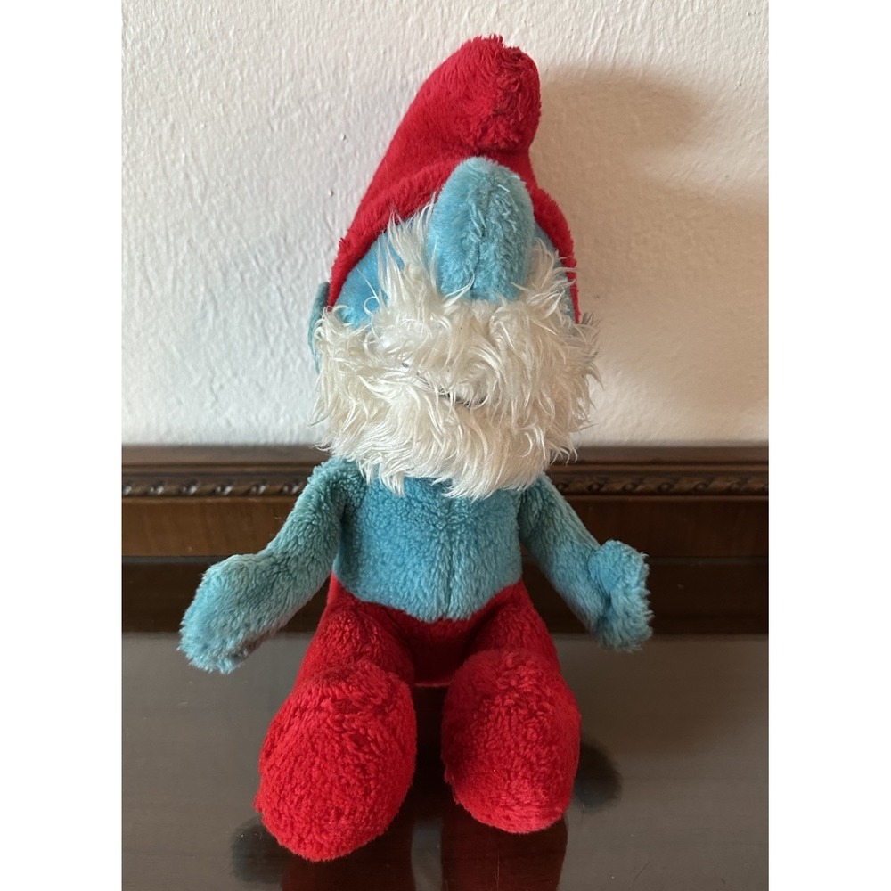 Vintage 1979 Papa Smurf Plush 10" Wallace Berrie & Co Inc Stuffed Animal Smurf